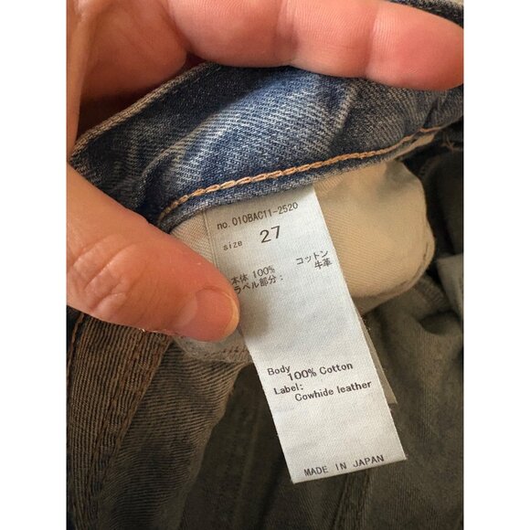 Moussy Vintage Kelley Straight-Leg Tapered Distressed Button Fly Denim Jeans 27 - Picture 10 of 11